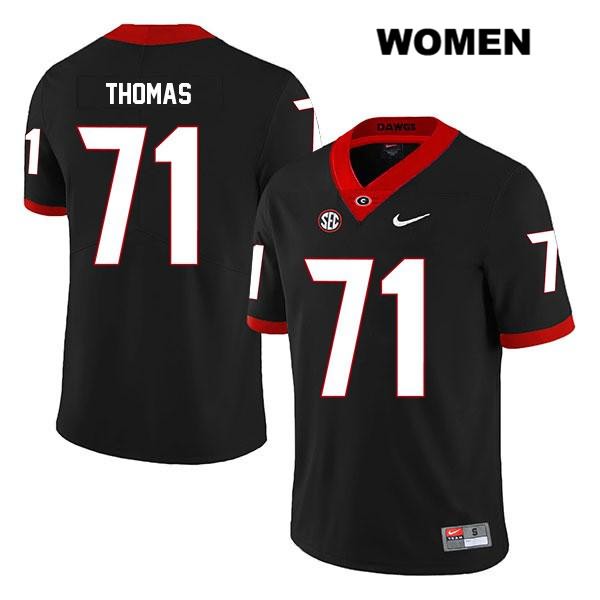 Georgia Bulldogs Women's Andrew Thomas #71 NCAA Legend Authentic Black Nike Stitched College Football Jersey UDD1756YQ